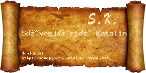 Sövegjártó Katalin névjegykártya